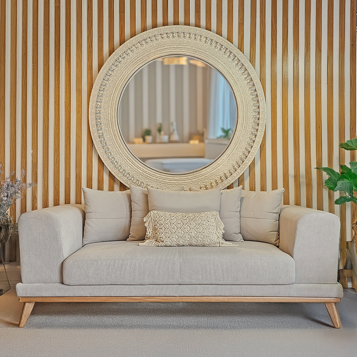 Sofá Ónix para Sala Moderna – Diseño Elegante con Base en Madera