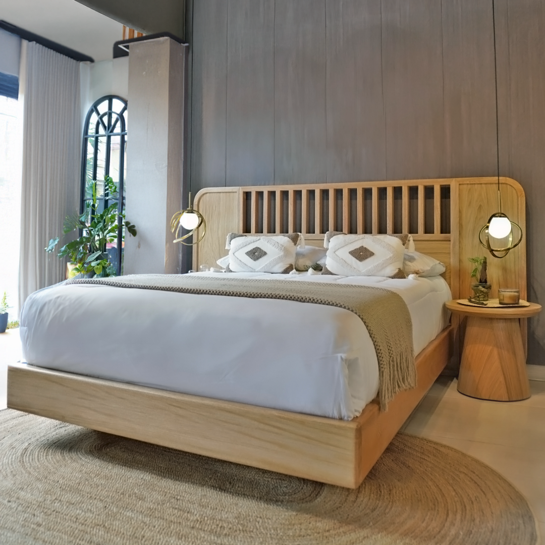 Cama Amazonas en Madera Maciza – Diseño Natural y Artesanal Colombiano