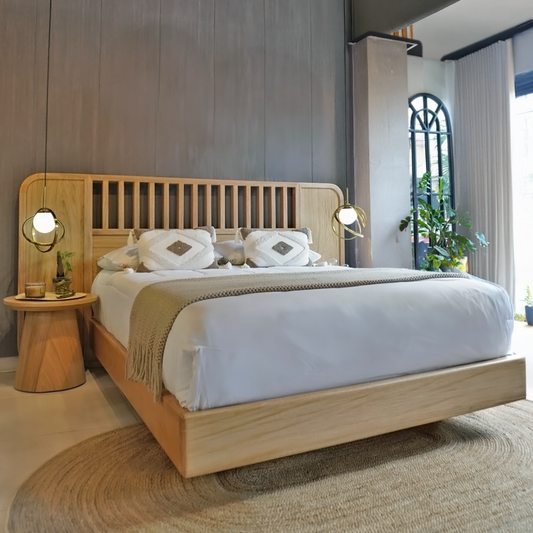 Cama Amazonas en Madera Maciza – Diseño Natural y Artesanal Colombiano