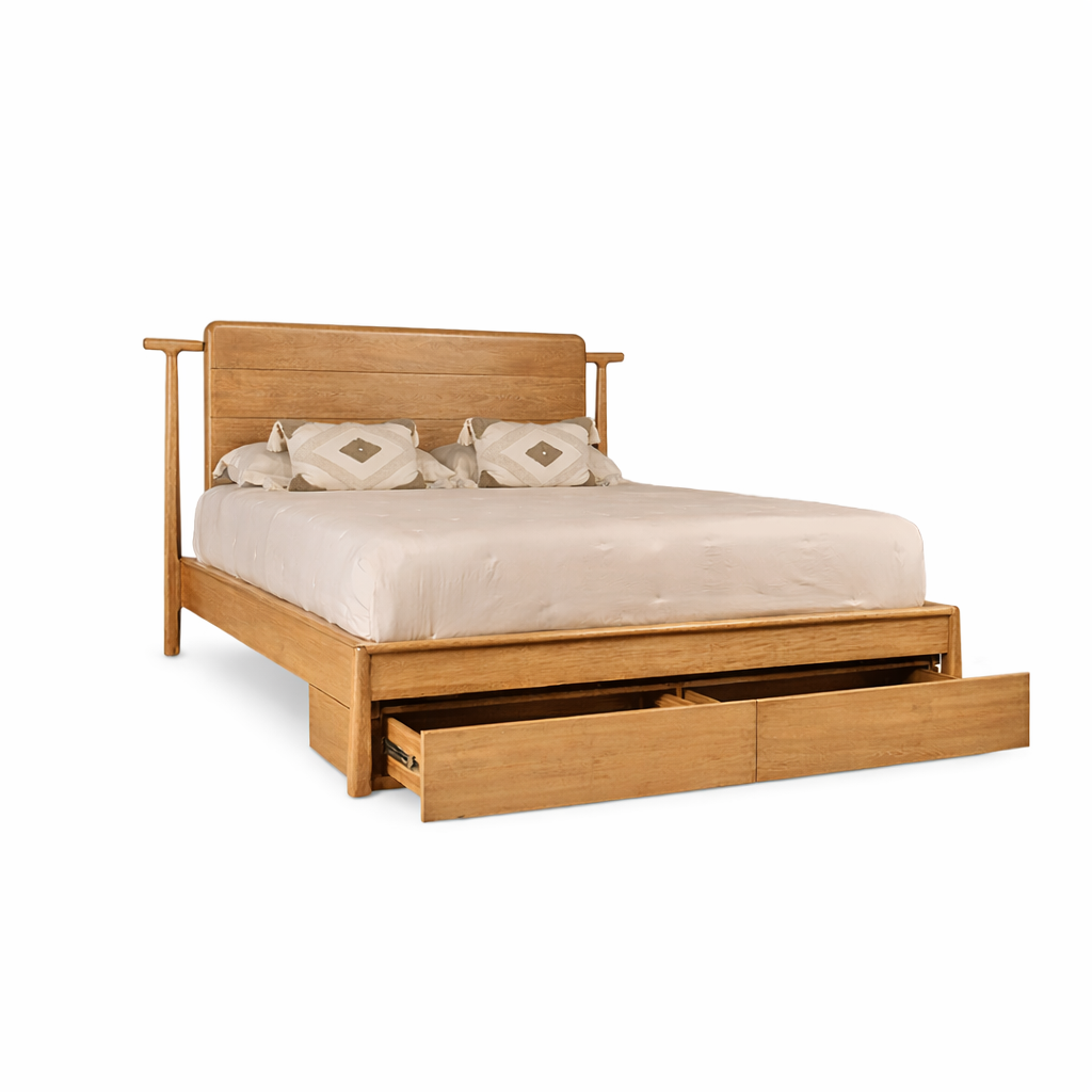 Cama Jardín, vista de acabado en madera