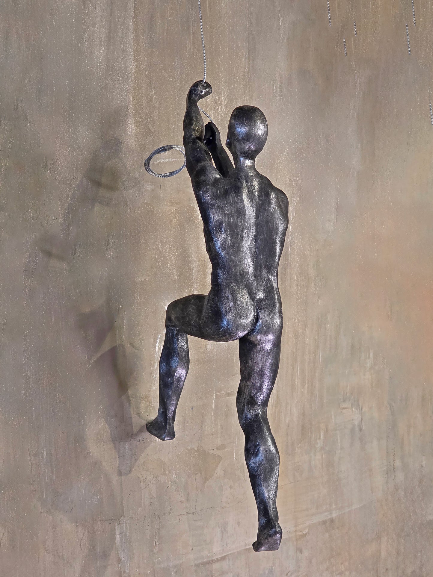Set X3 Escaladores Decoración Pared | Escultura de Hombres en Resina