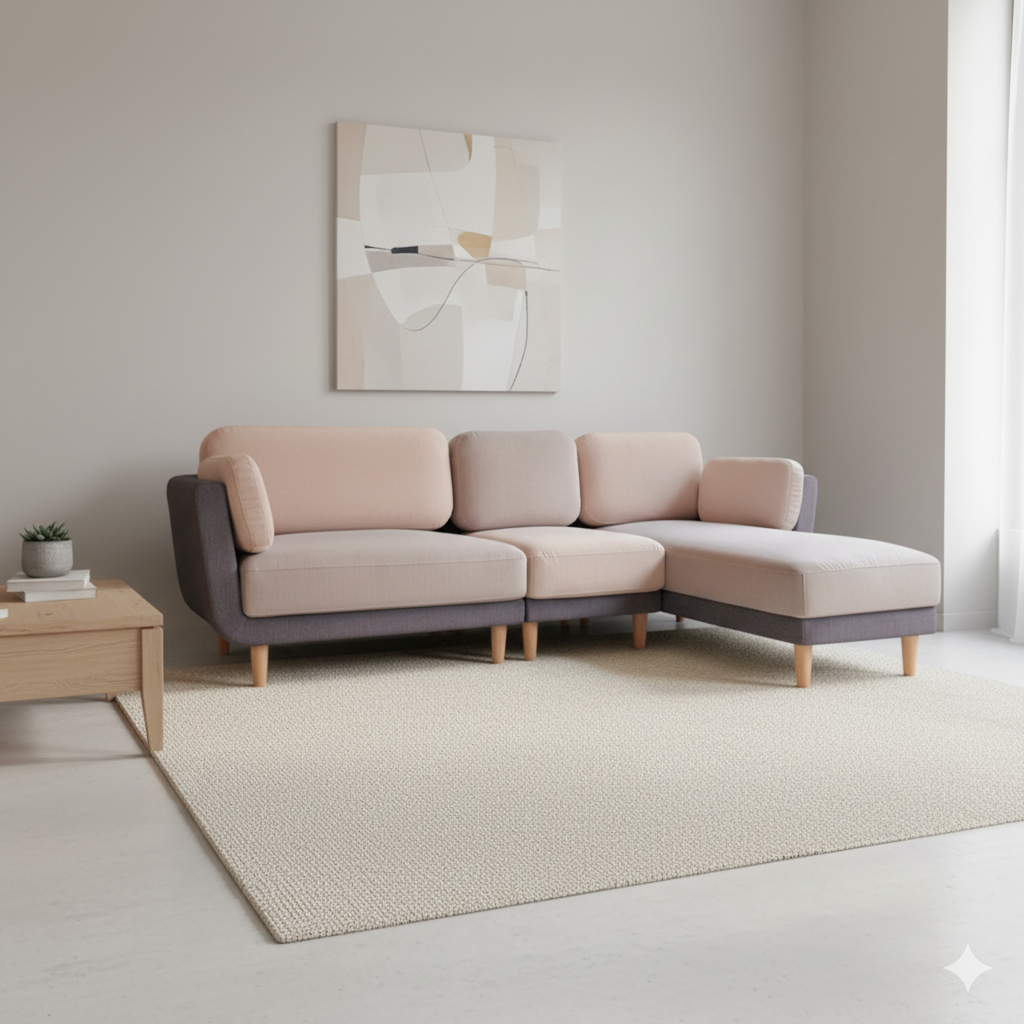 Sofá modular Mocca, detalle del tapizado