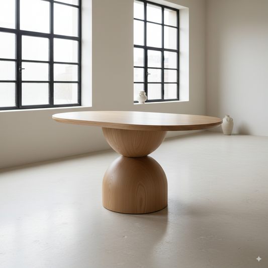 Mesa de Comedor Nevado en Roble – Mesa en Madera Natural