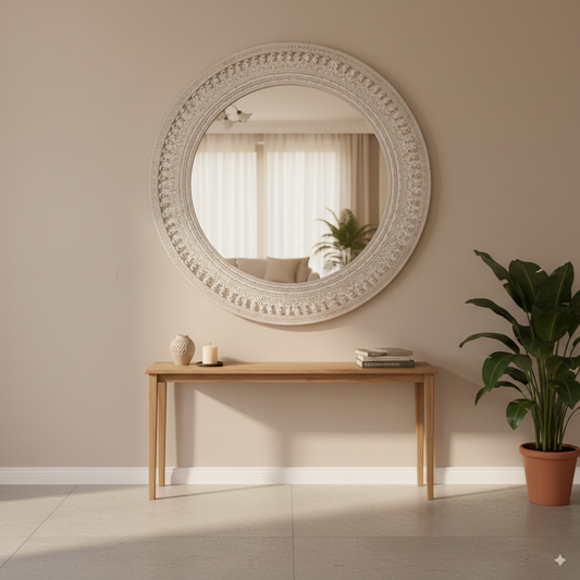 Espejo Tallado en MDF – Diseño Decorativo Personalizable