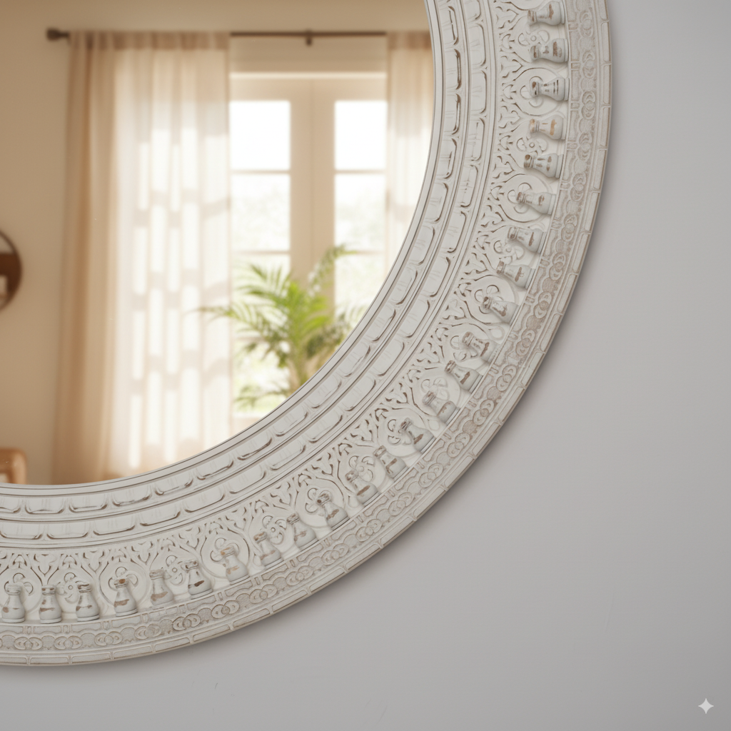 Espejo Tallado en MDF – Diseño Decorativo Personalizable