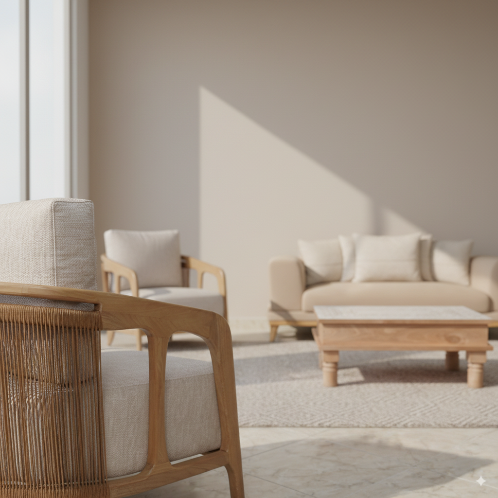 Silla Guajira | Silla en madera con tejido artesanal colombiano