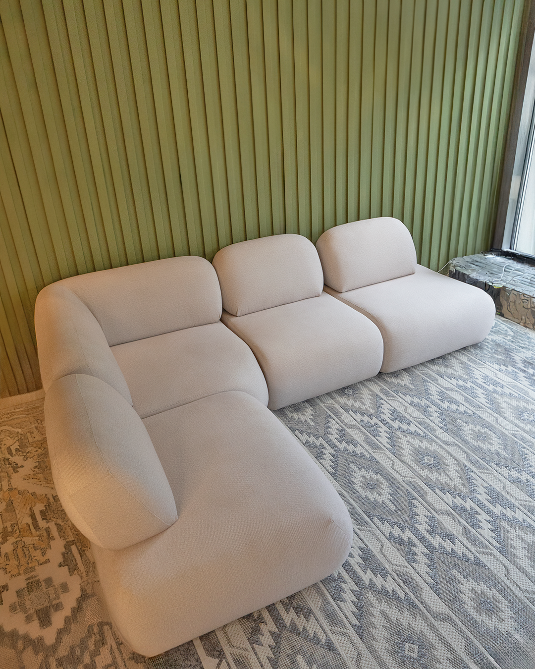 Sofá modular Macondo, detalle del tapizado