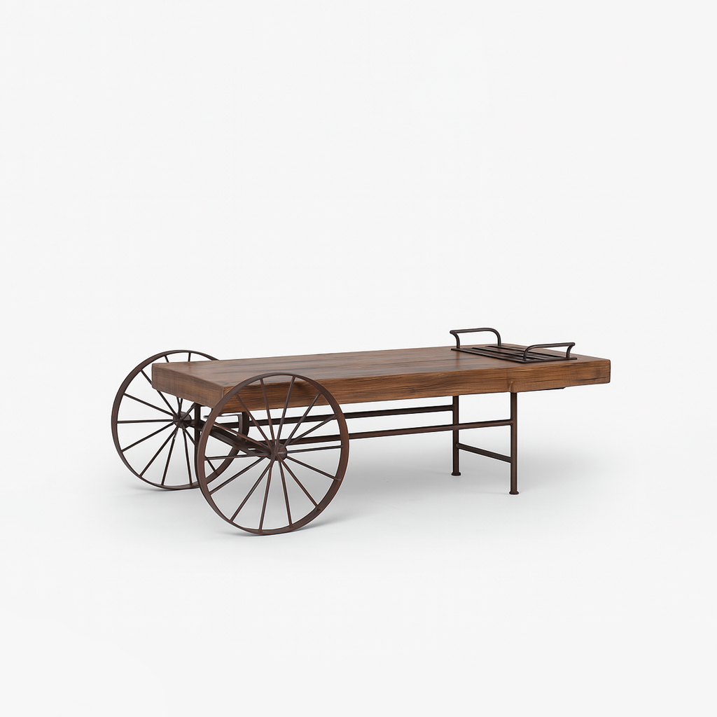 Mesa de Centro con Chimenea Carreta