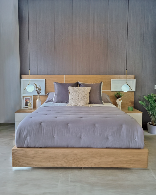 Cama Primavera en Madera Natural – Diseño Liviano, Moderno y Artesanal