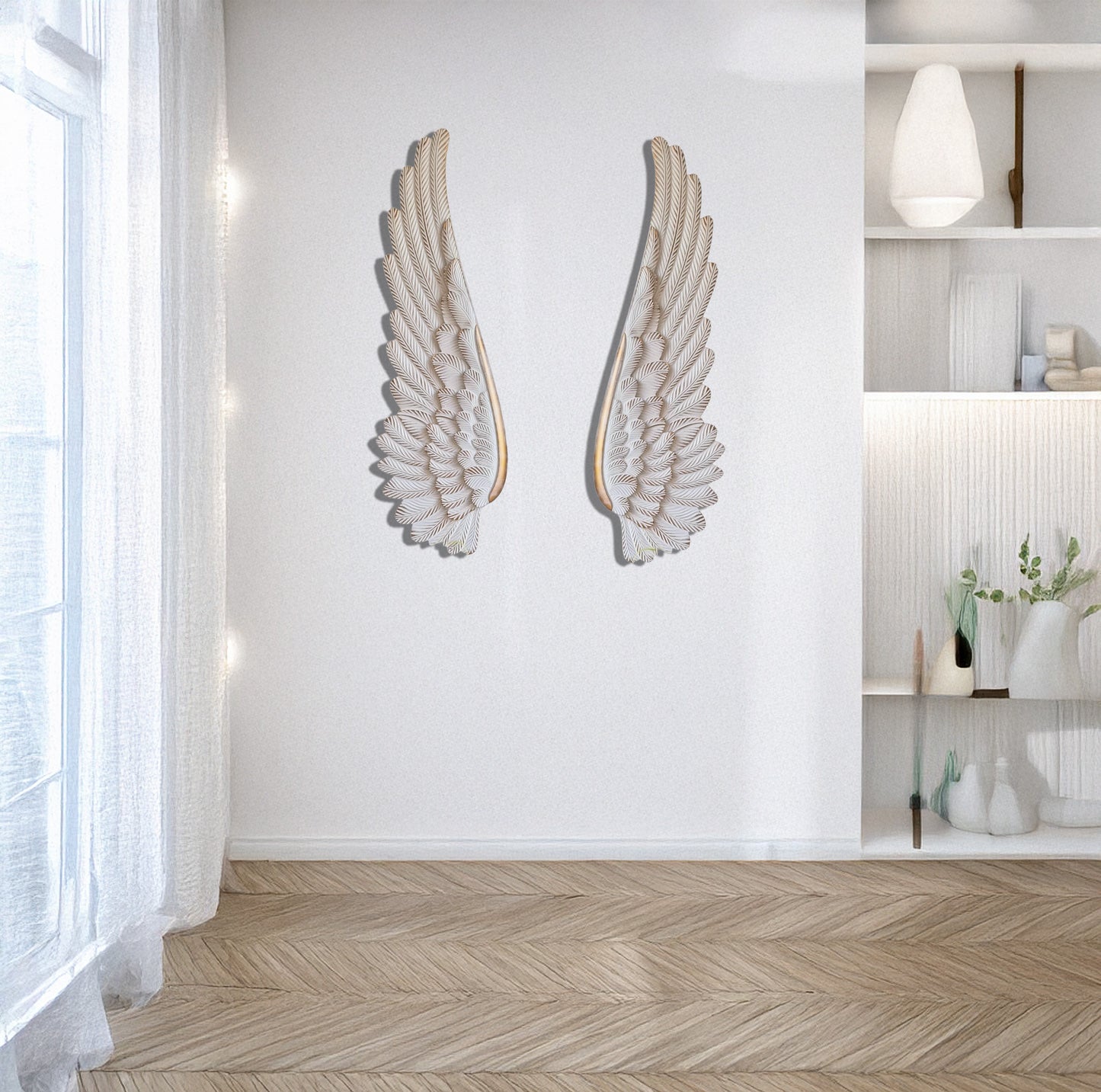 Alas Decorativas Talladas en MDF – Escultura de Pared