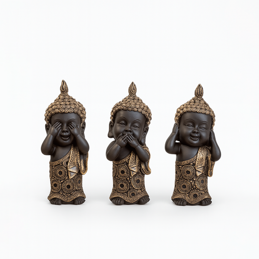 Set de Budas Decorativos en Resina – Estilo Zen para tu Hogar
