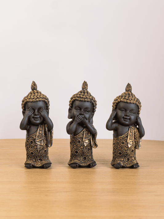 Set de Budas Decorativos en Resina – Estilo Zen para tu Hogar