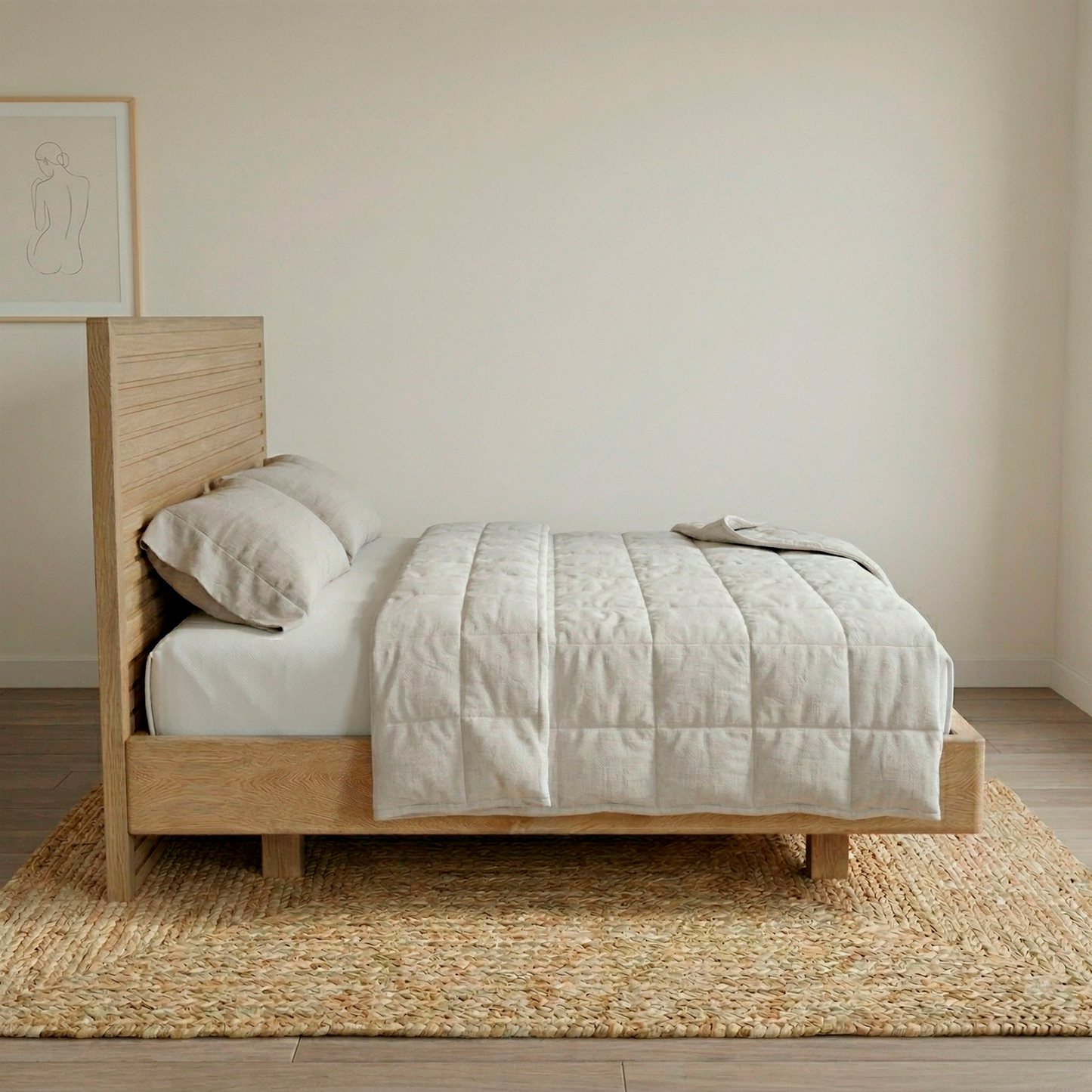 Cama Bahía, vista frontal en dormitorio de diseño moderno