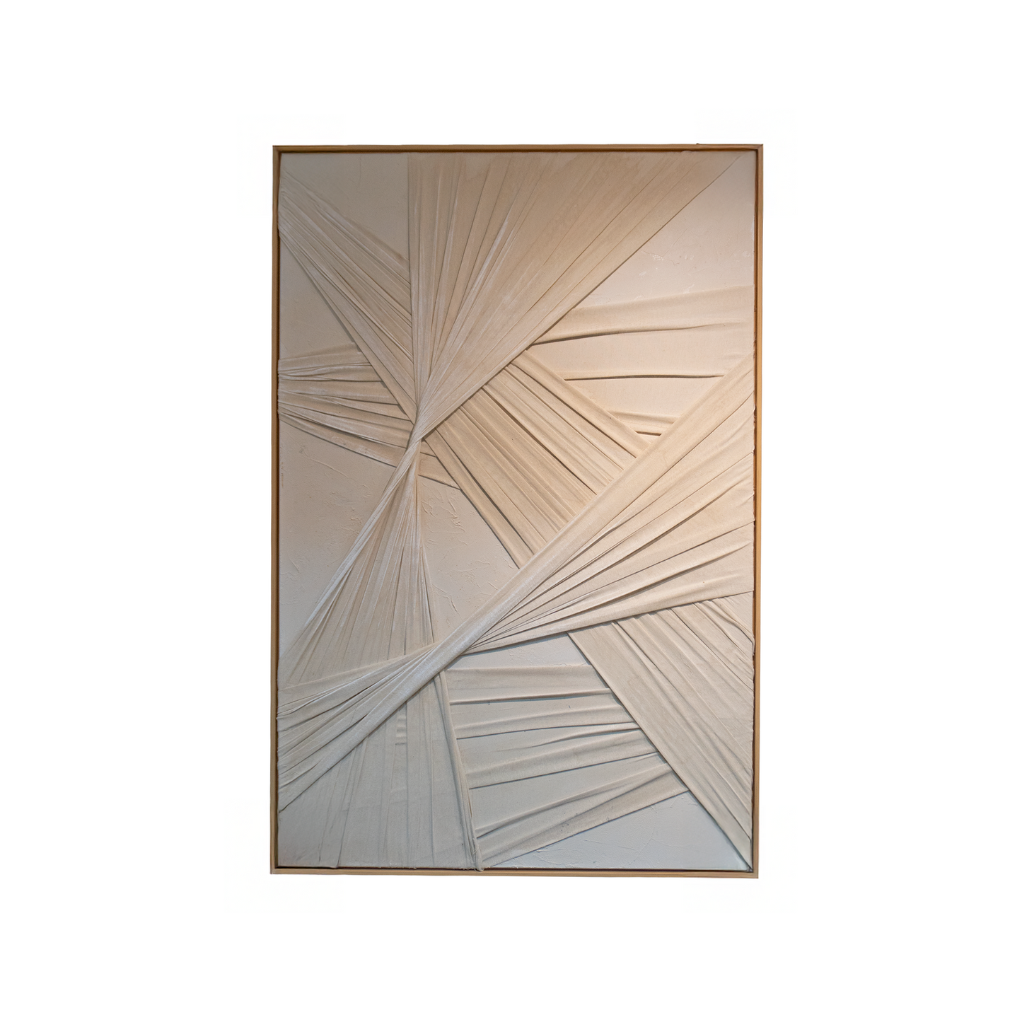 Cuadro Textil Abstracto Beige – Arte Moderno Minimalista