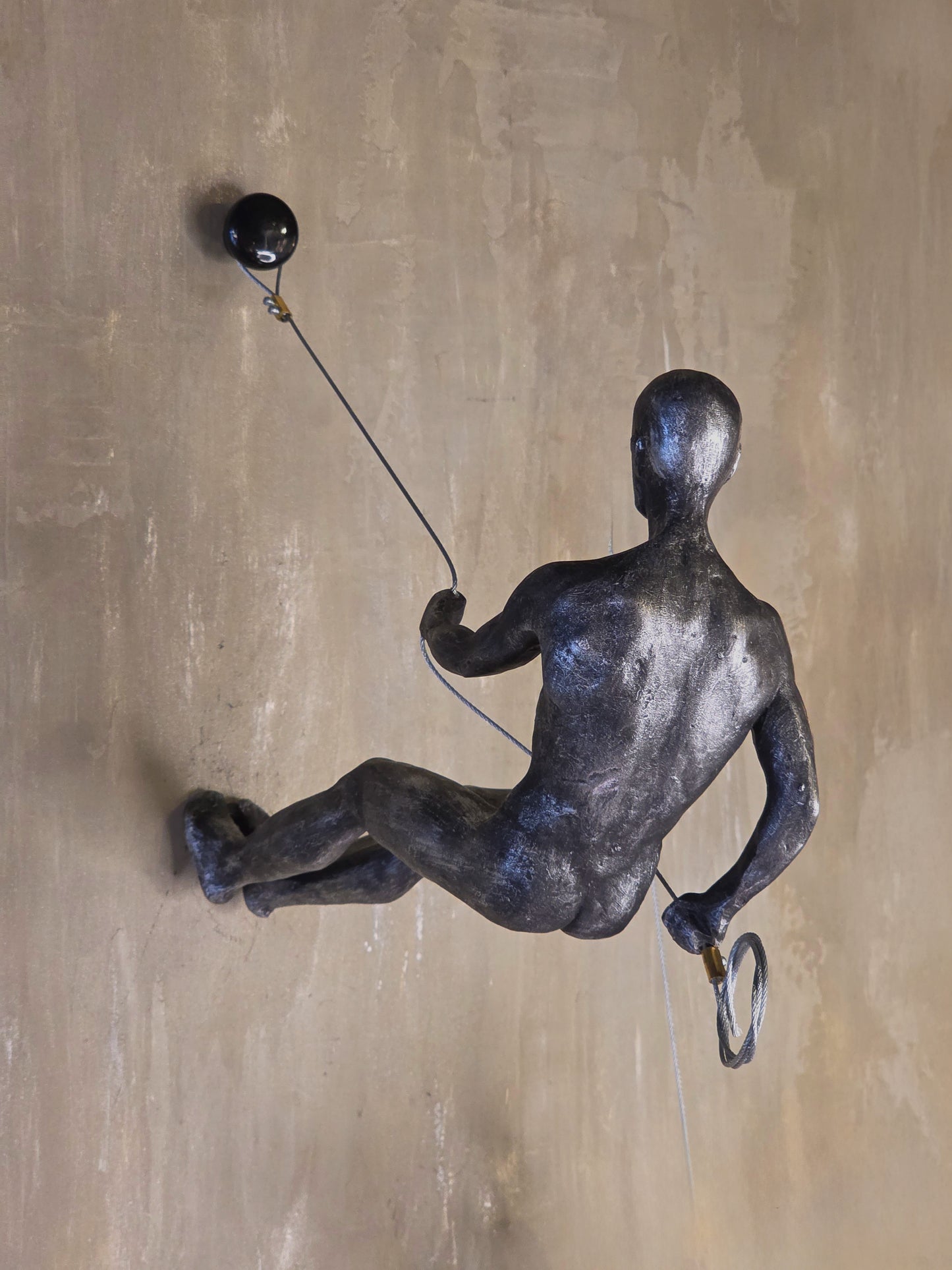 Set X3 Escaladores Decoración Pared | Escultura de Hombres en Resina