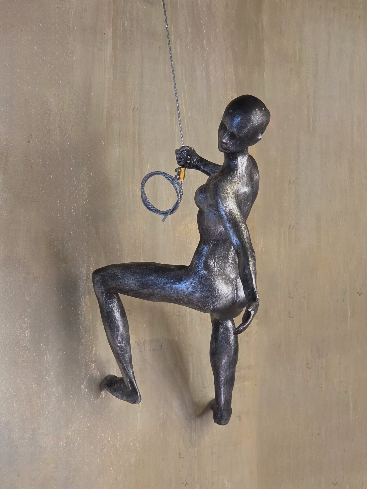 Set X3 Escaladores Decoración Pared | Escultura de Hombres en Resina