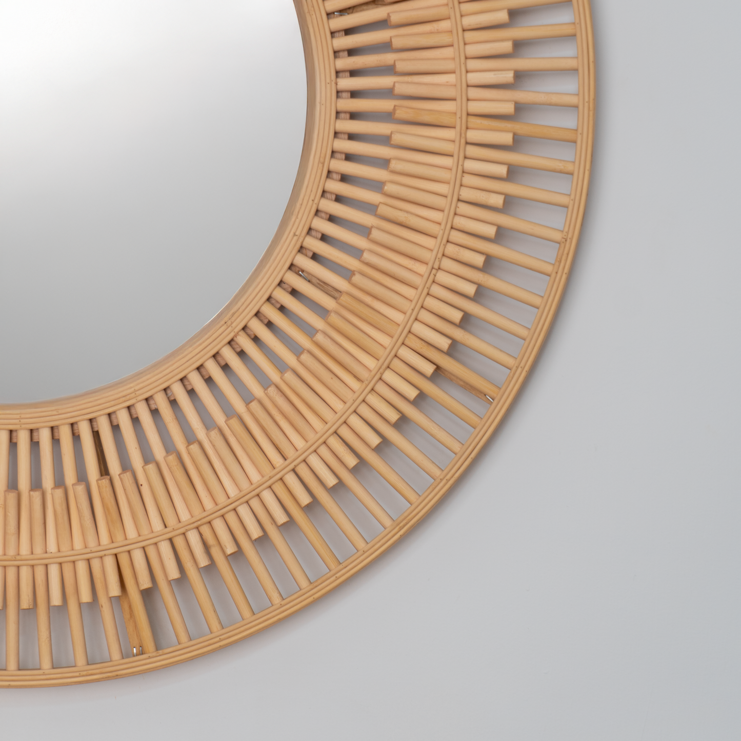 Espejo Molino en Fibra Natural – Decoración Moderna Para el Hogar