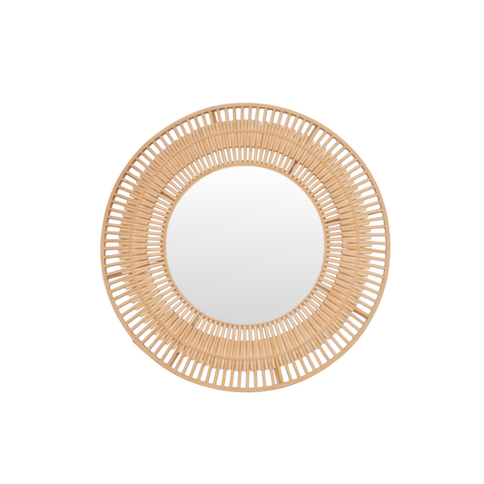 Espejo Molino en Fibra Natural – Decoración Moderna Para el Hogar