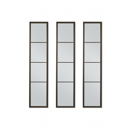 Espejo Ventana de 3 Módulos – Decorativo Vertical en Estilo Industrial Moderno