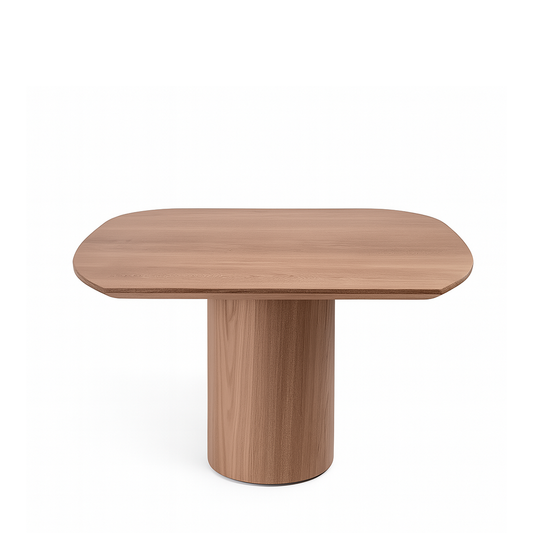 Mesa de Comedor Barichara – Roble Natural y Base Enchapada en Estilo Moderno