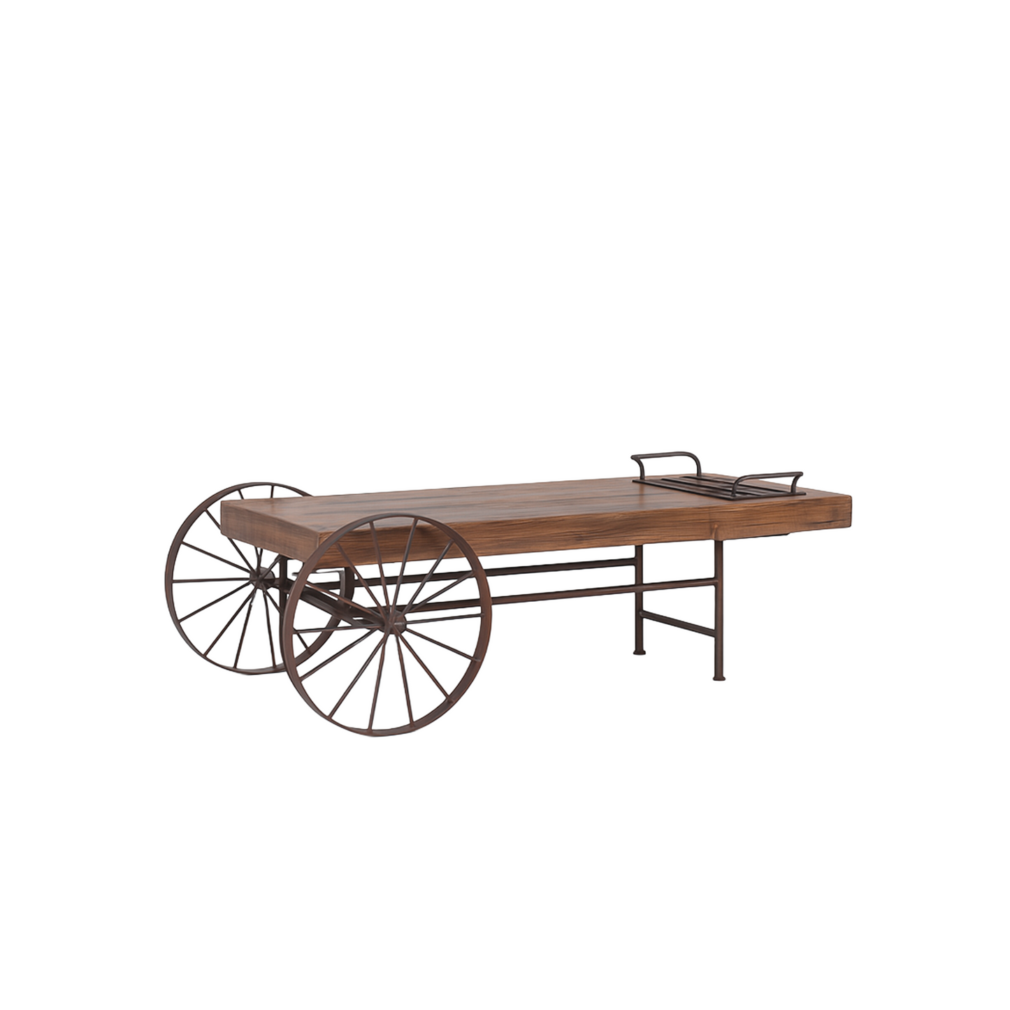 Mesa de Centro con Chimenea de Etanol | Modelo Carreta