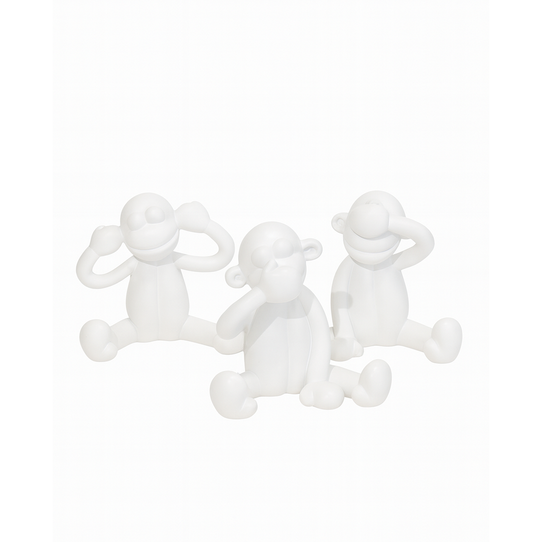 Set de 3 Monos Decorativos - Decoración de Repisas