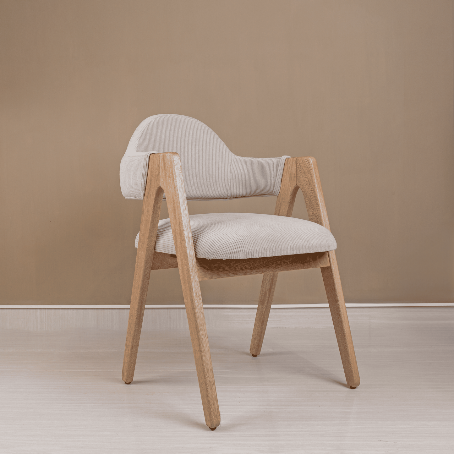 Silla de Comedor Serena - Roble Natural y Tapizado Moderno