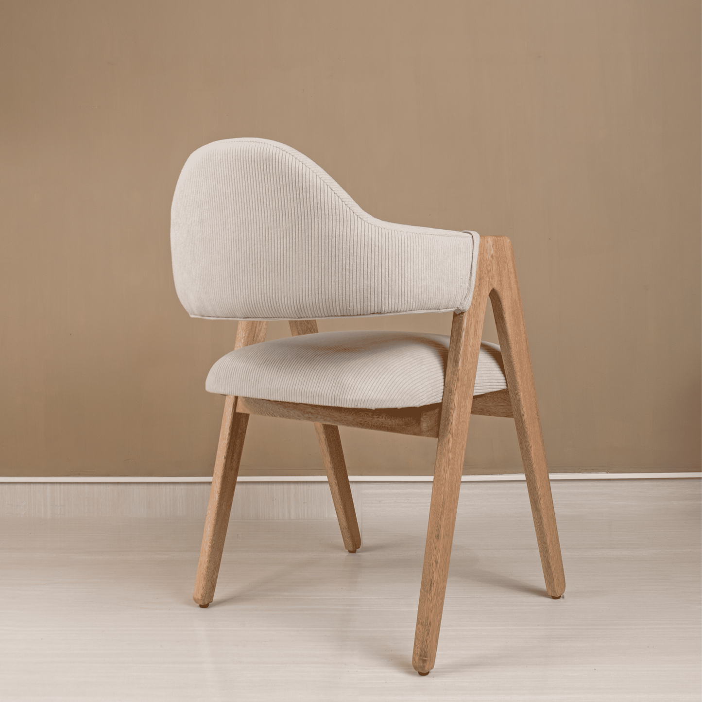 Silla de Comedor Serena - Roble Natural y Tapizado Moderno