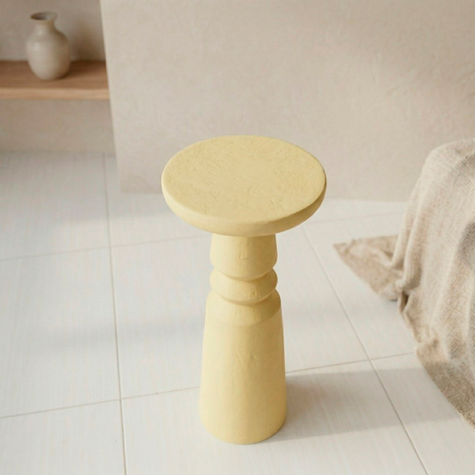 Pedestal Decorativo Escultórico en Estuco | Modelo Yellow