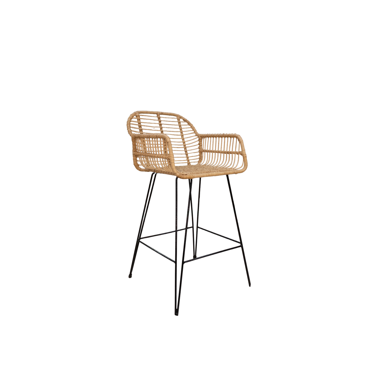 Silla de Barra en Fibra Natural – Diseño Boho Moderno