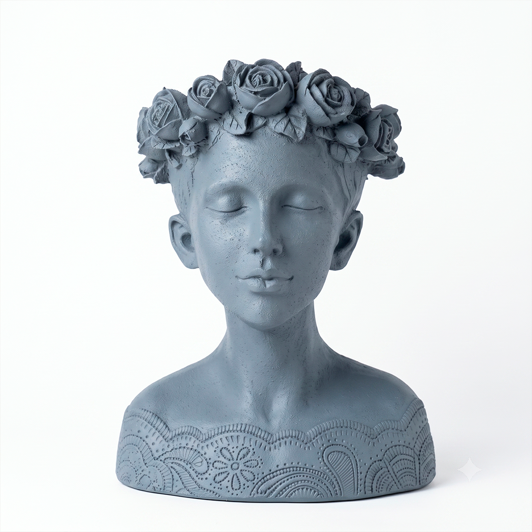 Macetero Escultura Busto de Mujer | Arte Moderno Medellín