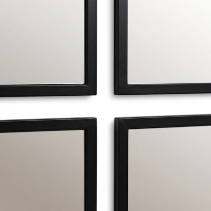 Detalle del Set de Espejos Muisca en marco metálico negro — Loft Mobiliario