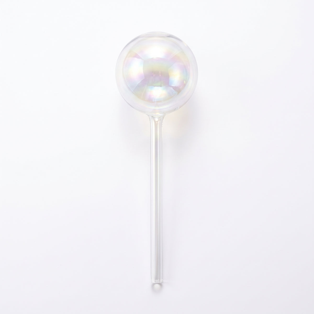 Set de goteros de riego en forma de esfera en vidrio iridiscente tornasol — decoración funcional para jardín interior LOFT