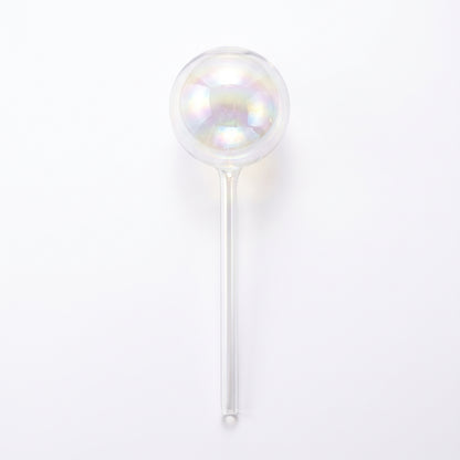 Set de goteros de riego en forma de esfera en vidrio iridiscente tornasol — decoración funcional para jardín interior LOFT