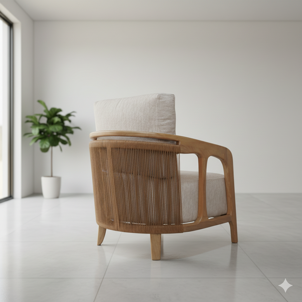 Silla Guajira | Silla en madera con tejido artesanal colombiano