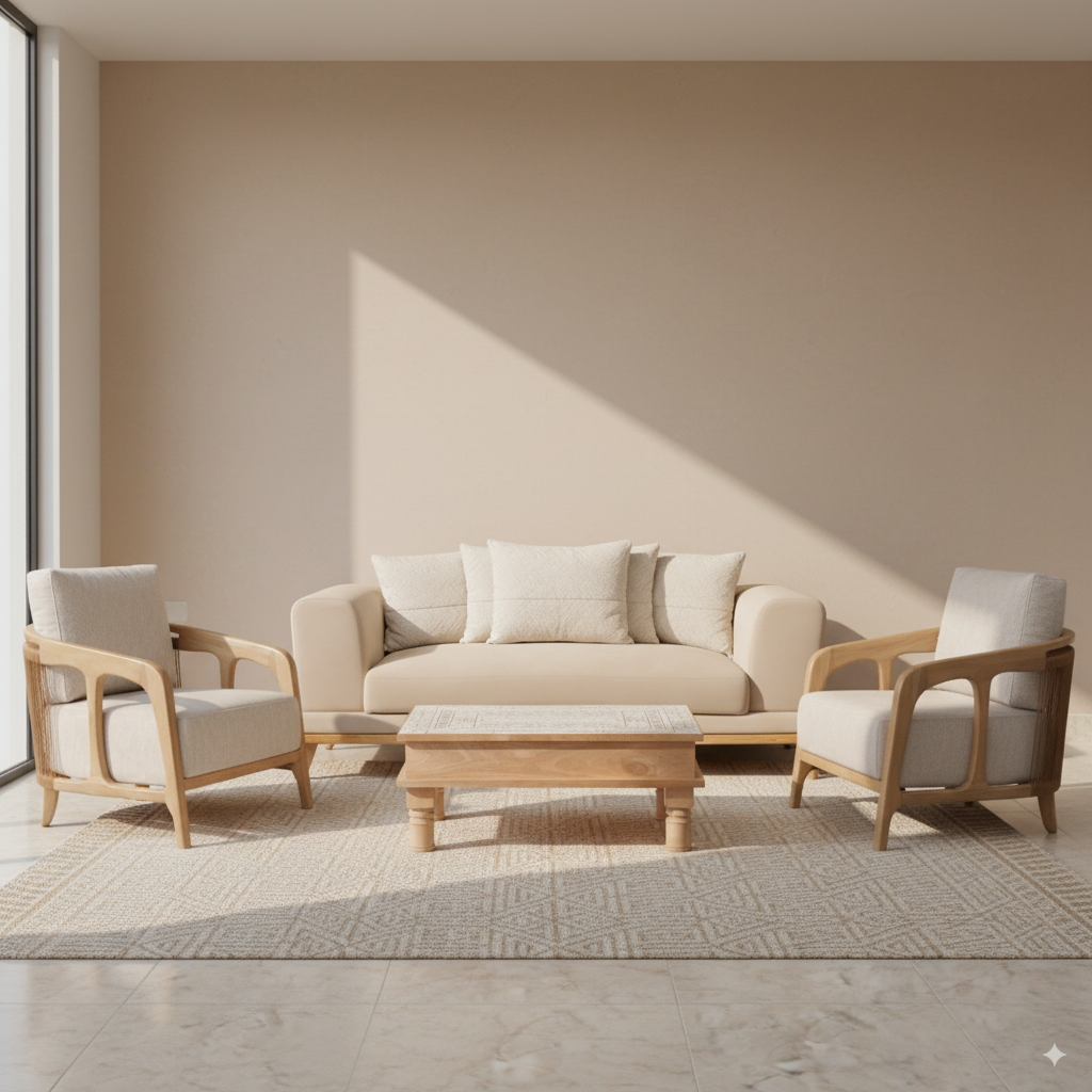 Silla Guajira | Silla en madera con tejido artesanal colombiano