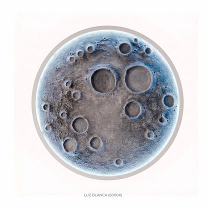 Luna Decorativa LED de Pared Artesanal | Modelo Luna Origen