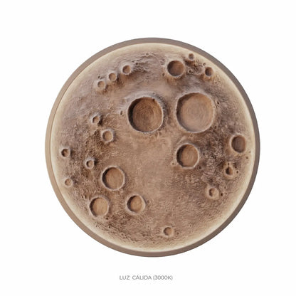 Luna Decorativa LED de Pared Artesanal | Modelo Luna Origen