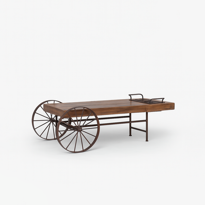 Mesa de Centro con Chimenea Carreta
