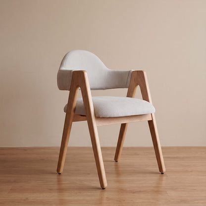 Silla de Comedor Serena - Roble Natural y Tapizado Moderno
