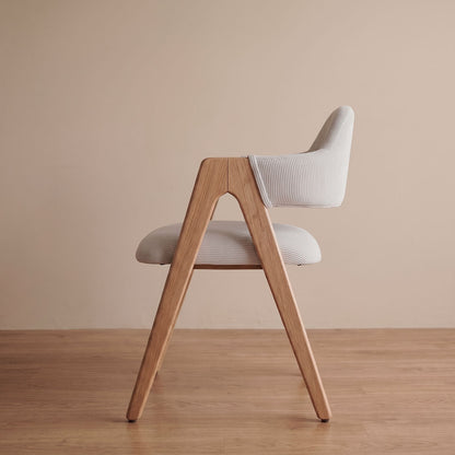 Silla de Comedor Serena - Roble Natural y Tapizado Moderno