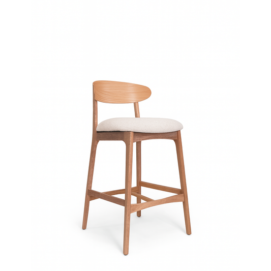 Silla de Barra Sierra – Madera Natural y Diseño Moderno para Cocinas y Bares