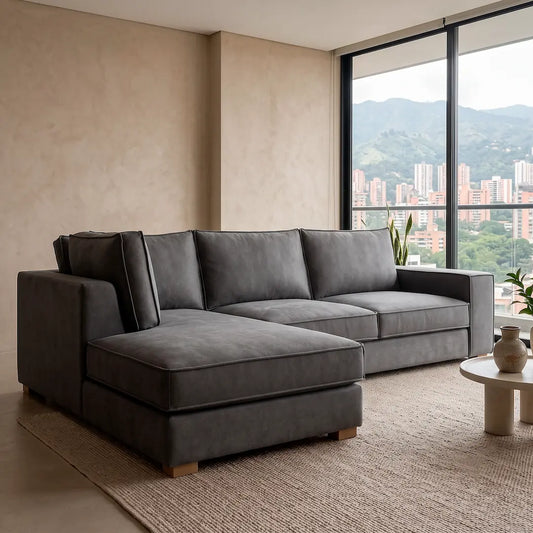 Sofá en L de Diseño Amplio y Contemporáneo — Modelo Lemon