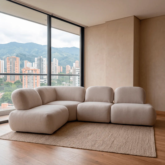 Sofá en L Modular de Diseño Moderno — Modelo Macondo