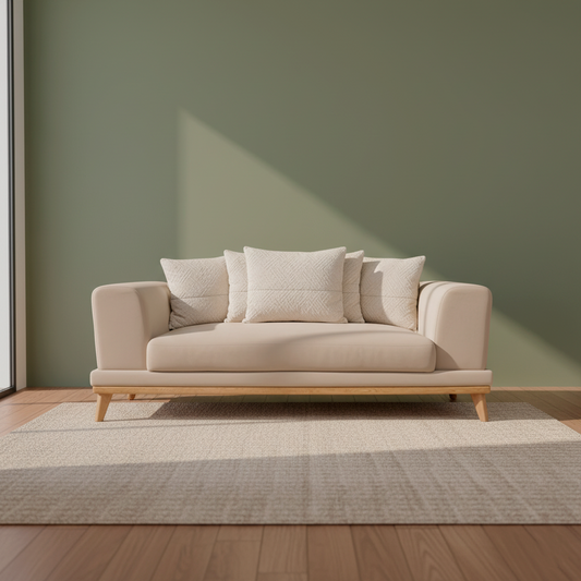 Sofá Ónix para Sala Moderna – Diseño Elegante con Base en Madera