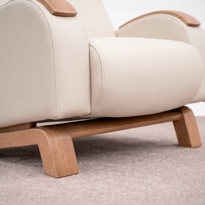 Base en madera de mecedora moderna con estructura resistente