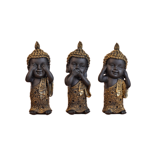 Set de Budas Decorativos en Resina – Estilo Zen para tu Hogar