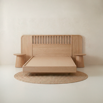 Cama en madera maciza de diseño natural colombiano | Modelo Amazonas