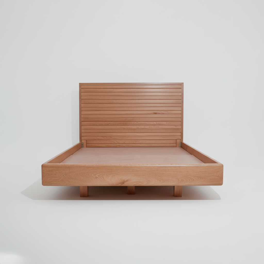 Cama Bahía en Madera Natural | Diseño Moderno y Atemporal