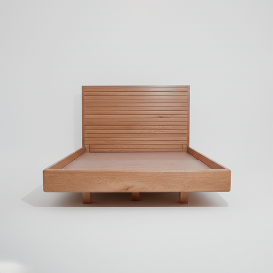 Cama Bahía en Madera Natural | Diseño Moderno y Atemporal